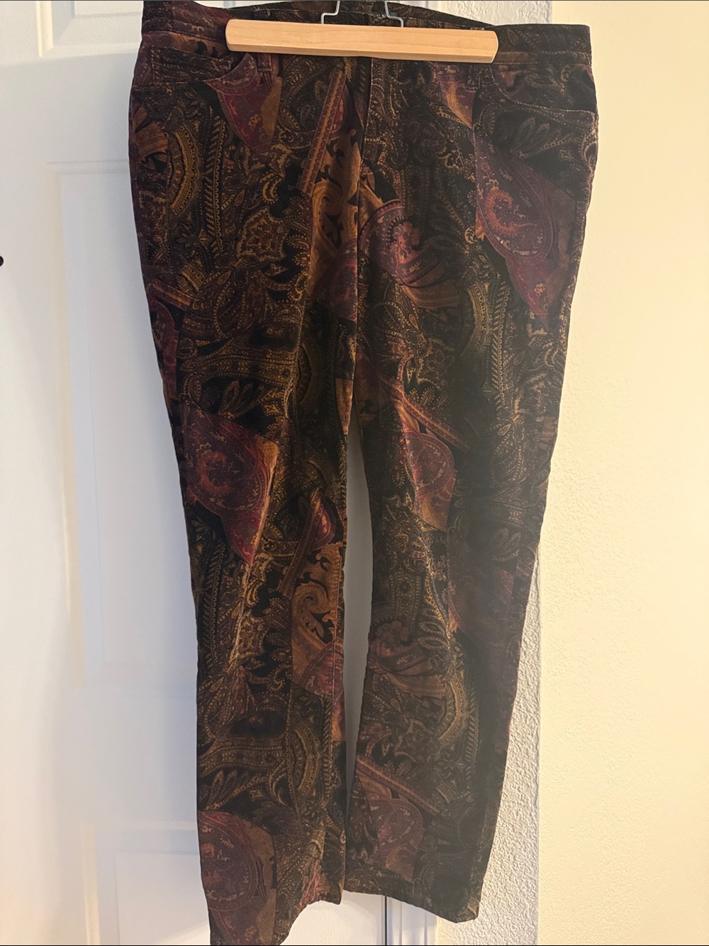 Lauren Ralph Lauren Paisley Straight Leg Pants preppy hippie